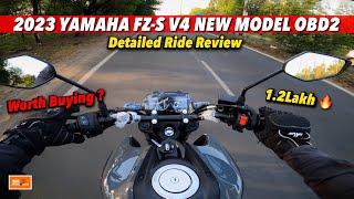 2023 Yamaha FZ V4 OBD2 Detailed Ride Review  SR Motoworld [upl. by Arhsub776]