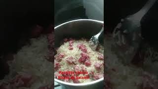 Risoto de Salame receitascampeiras [upl. by Repinuj]