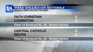 IHSAA Girls Soccer Sectionals Scores [upl. by Endora]