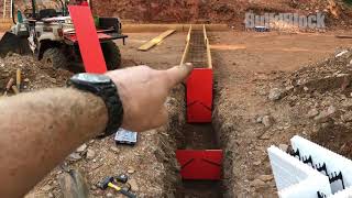 How to Create and Pour Step Footings in an ICF Project [upl. by Ydnam]