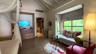 Beach Villa Room Tour  OBLU SELECT Sangeli Island [upl. by Ahsienar]