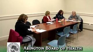 Abington Board of Health Meeting 111912 [upl. by Clementis]