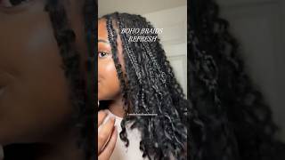 lets refresh these 5 weeks boho braids 💆🏾‍♀️ bohobraids braidsrefresh bohemianbraids [upl. by Onaivatco]