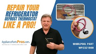 How To Replace WhirlpoolKitchenAidMaytag Refrigerator Defrost Thermostat WP2321800 [upl. by Nicki]