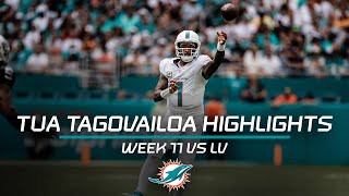 Tua Tagovailoa throws 3 TOUCHDOWNS in the WIN versus the Raiders l Miami Dolphins [upl. by Davidoff389]