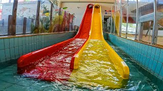 Wierd Racing Slides at Aquapark Wroclaw [upl. by Daggna]