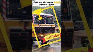 Powerful 💪💪 Leyland Tipper Easy Ride Through sharp Risky Road with load powerful trending [upl. by Akimal]