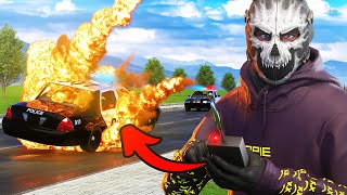 Annoying Cops with Explosives In GTA 5 RP [upl. by Yeslaehc803]