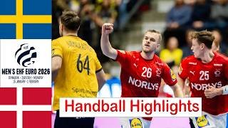 Sweden Vs Denmark Handball Highlights EHF Euro Cup 2026 [upl. by Sulohcin339]