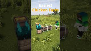 Easiest Chicken Farm in Minecraft shorts minecraft [upl. by Lennaj]