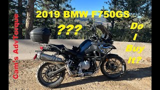 2019 F750GS BMW  Test Ride  Do I Buy It [upl. by Tonye]