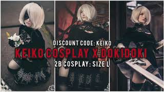 2B Nier Automata cosplay Review sponsored by DokiDoki costumes 💕 [upl. by Anirb]