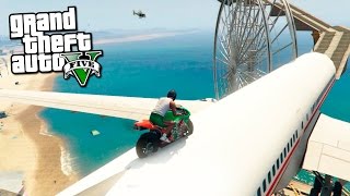 GTA 5 Моды Рампа на самолете  Карты на прохождение [upl. by Omrelliug]