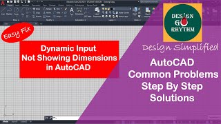 dynamic input not showing dimensions in AutoCADEasy Fix DynamicInputAutoCAD autocad2d [upl. by Royd]