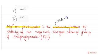 Enzyme enolase catalyses the conversion of 2PGA to phosphoenol pyruvic acid in the presence of [upl. by Reidid]