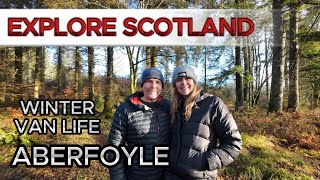 EXPLORE SCOTLAND  ABERFOYLE  VAN LIFE  NEW YEAR IN THE SNOW [upl. by Atteyek]