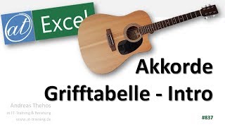 Grifftabelle für Gitarre  Akkorde in Excel  Intro [upl. by Suoinuj]