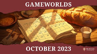 Travian Legends  October 2023 Gameworlds [upl. by Naltiak]