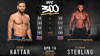 CALVIN KATTAR vs ALJAMAIN STERLING Full Fight UFC 300 [upl. by Yenot337]