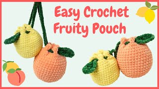 Easy Crochet Fruit Pouch Tutorial Tiktok 2022  Free Pattern for Beginners [upl. by Jae686]