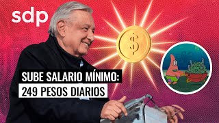 Aumenta el salario mínimo 2024 🤑 249 pesos diarios y 375 en la zona libre de la frontera norte [upl. by Scrogan]