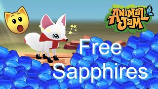 Animal Jam Play Wild 12 Ways To Get FREE Sapphires Secret Reveal [upl. by Gustavus770]