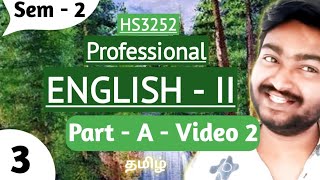 Professional English 2 Important Questions Part A HS3252 Professional English II Part A Video 2 [upl. by Sidnee669]