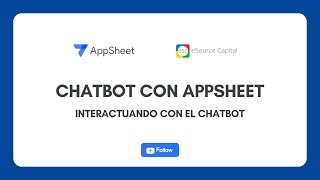 Chatbot con AppSheet  Interactuando con el Chatbot [upl. by Enilarac]