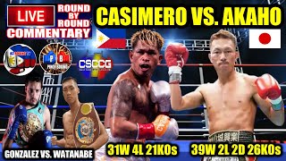 CASIMERO vs AKAHO  GONZALEZ vs WATANABE LIVE COMMENTARY ROUND BY ROUND DEC 3 2022 KOREA [upl. by Seigler991]