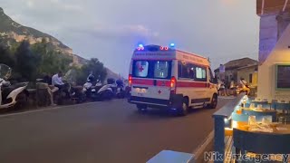 NEW AMBULANZA CROCE ROSSA ITALIANA IN EMERGENZA A POSITANO [upl. by Anyale366]