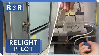 Furnace  How to Relight a Pilot Light  Repair and Replace [upl. by Kata891]