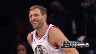 Dirk Nowitzki Starts 2019 All Star Game on Fire From Three Micd Up [upl. by Iztim957]