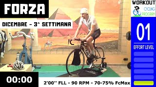 Allenamento Ciclismo  Indoor Cycling  Dicembre  3 Settimana  nÂ° 1  Forza [upl. by Ainslee560]