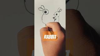 Pencil drawing Cartoon rabbit shorts viralshorts youtubeshorts [upl. by Plantagenet]