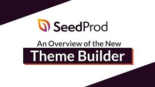 SeedProd Theme Builder Overview [upl. by Base]