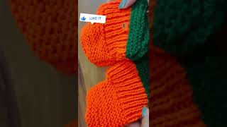 Very very easy knitting booties for kids youtubeshorts viralshorts [upl. by Nomla818]