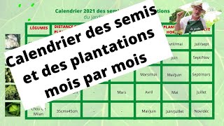 Calendrier des semis et des plantations mois par mois [upl. by Manheim]