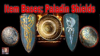 D2R Item Bases  Paladin Only Shields Sacred Targe Sacred Rondache Vortex Shield Zakarum Shield [upl. by Tesil]