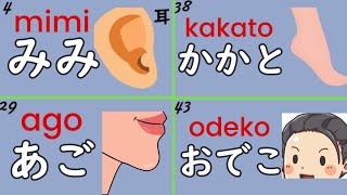 Hiragana Nouns 50 Japanese Words about Body [upl. by Seaton671]