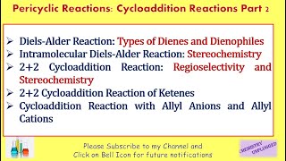 Pericyclic Reactions Cycloaddition Part 2 [upl. by Westmoreland]