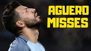 Aguero Misses  Sergio Aguero misses open goalspenalty  fails [upl. by Blum]