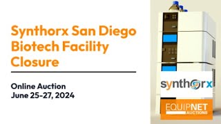 Online Auction  Synthorx San Diego Biotech Facility Closure  Jun 2527 [upl. by Mazurek]