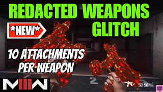 MW3  NEW REDACTED WEAPONS GLITCH How to add 10 Attachments to any Weapon MW3 GLITCHES SEASON 4 [upl. by Whetstone]