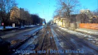 Tramvaju maršruts Nr 10  Centrāltirgus  Bišumuiža [upl. by Lamond]