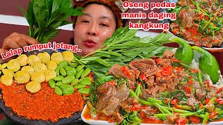 OSENG DAGING KANGKUNG PEDAS MANIS LALAP JONTANG RUMPUT LIAR YG BIKIN NAMBAH NASI [upl. by Ahsieka]