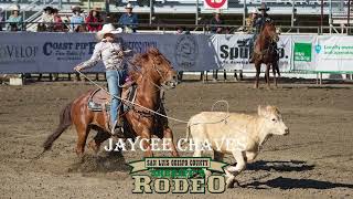 Jaycee Chaves Breakaway Roping at the SLO Sheriffs Rodeo [upl. by Hametaf591]