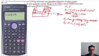 Principio Pascal Se desea elevar un cuerpo de 1500 kg utilizando una elevadora hidráulica de plato [upl. by Micky]