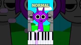 Durple Theme Incredibox Sprunki  Normal Vs Horror on piano [upl. by Lyrrad]