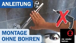 Nie wieder bohren Badetuchstangen und leisten Montage ohne Bohren  DUSCHMEISTERDE [upl. by Gonta872]