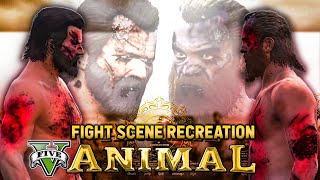 FIGHT SCENE RECREATION  ANIMAL X GTA 5  RANBIR AS MICHAEL Vs BOBBY AS TREVOR  XeLRant [upl. by Aynotahs835]